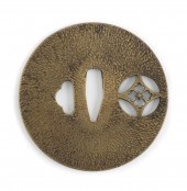 JAPANESE BRONZE MARU GATA TSUB