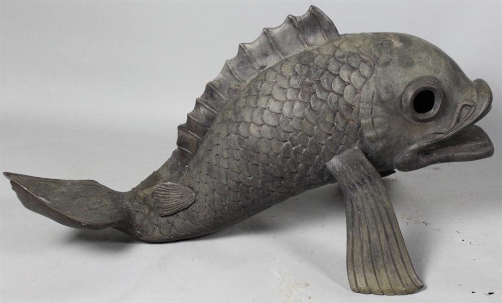 JAPANESE BRONZE MODEL OF A CARP