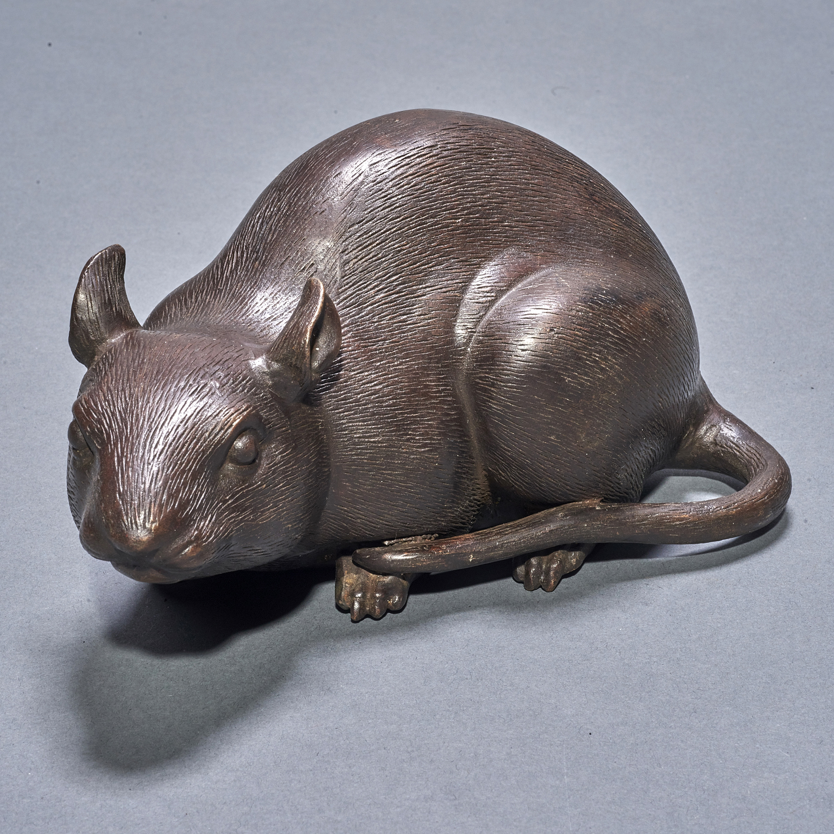 JAPANESE BRONZE MODEL OF A RAT