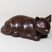 JAPANESE BRONZE MODEL OF A REC