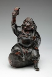 JAPANESE BRONZE OF DAIKOKU. Ea