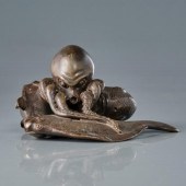 JAPANESE BRONZE OF OCTOPUS & F