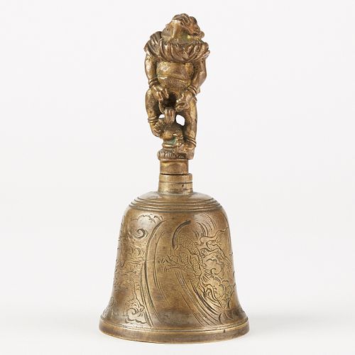 JAPANESE BRONZE ONI BELL OKIMONO