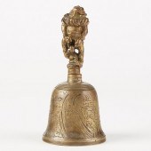 JAPANESE BRONZE ONI BELL OKIMO