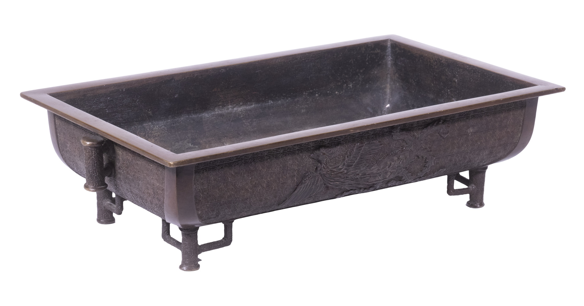 JAPANESE BRONZE PLANTER Large Meiji