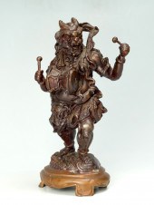 JAPANESE BRONZE RAIJIN SCULPTU