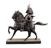 JAPANESE BRONZE SAMURAI FIGURE