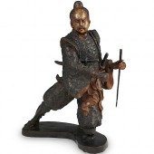 JAPANESE BRONZE SAMURAIDESCRIP