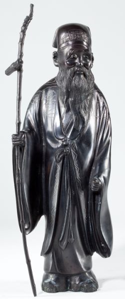 Japanese Bronze Scholar with