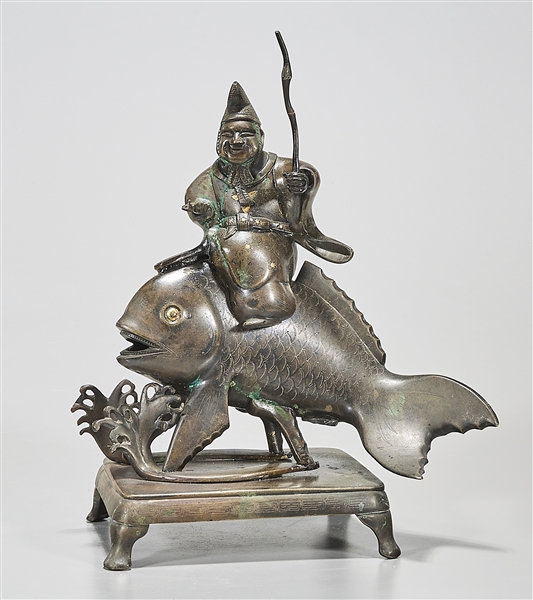 Japanese bronze sculpture of a