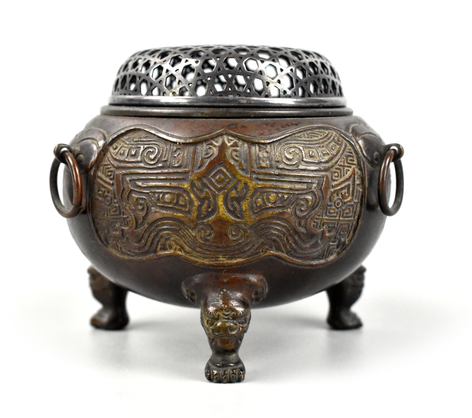 JAPANESE BRONZE TRIPOD CENSER