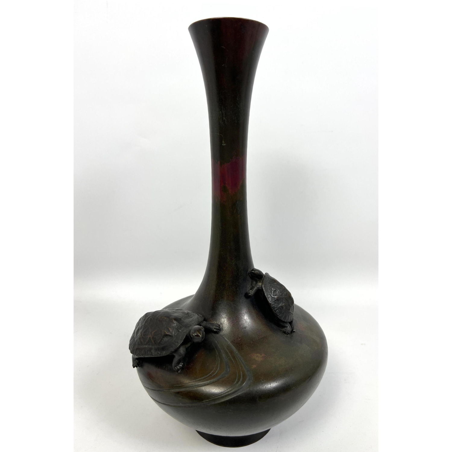 Japanese Bronze Vase decorated with