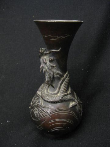 Japanese Bronze Vase elaborate