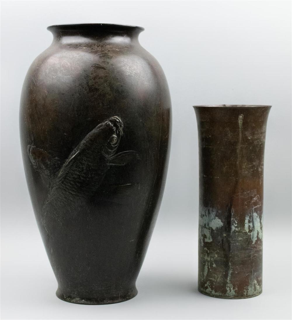 JAPANESE BRONZE VASE, MEIJI