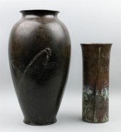 JAPANESE BRONZE VASE, MEIJI PE