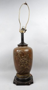 JAPANESE BRONZE VASE, NOW MOUN