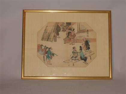 Japanese Cafe Scene    Framed, 1'5"