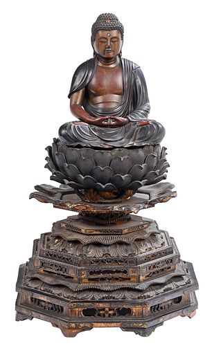 JAPANESE CARVED AND GILT WOOD