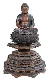 JAPANESE CARVED AND GILT WOOD