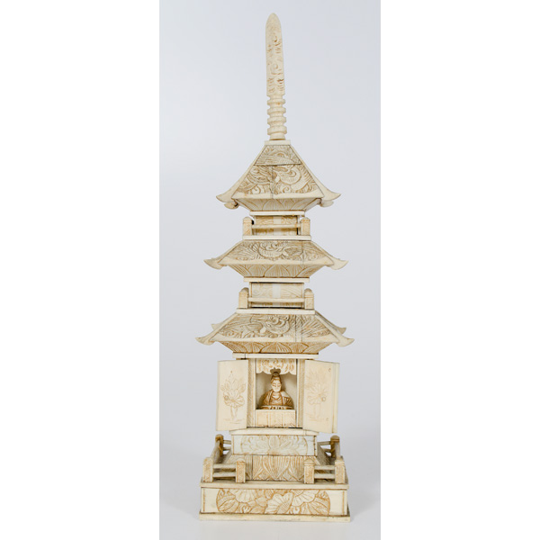 Japanese Carved and Inked Ivory