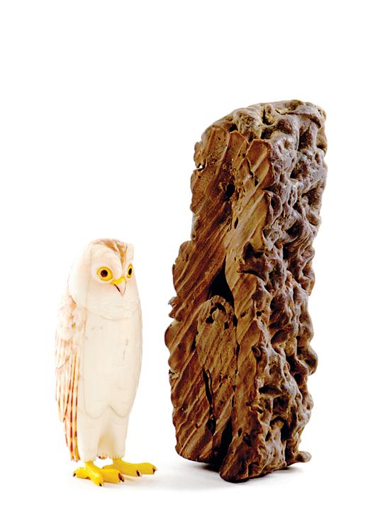 Japanese carved and painted ivory