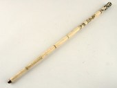 JAPANESE CARVED BONE CANE SAMU