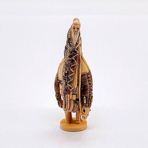 JAPANESE CARVED BONE FIGURINE,