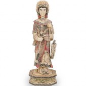 JAPANESE CARVED BONE STATUEDES