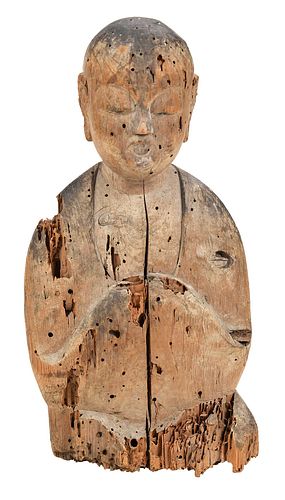 JAPANESE CARVED CYPRESS