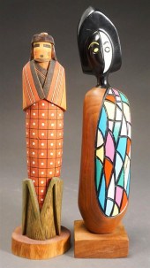 JAPANESE CARVED FIGURE 'BUTTER