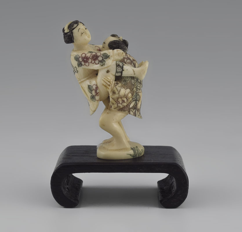 JAPANESE CARVED IVORY EROTIC