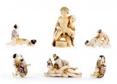 Japanese carved ivory erotic o