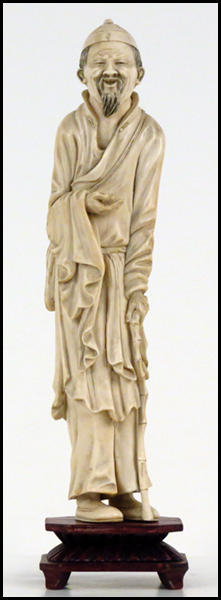 JAPANESE CARVED IVORY FIGURE OF