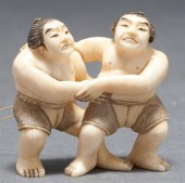 Japanese carved ivory netsuke: