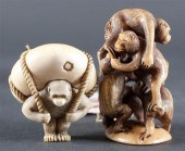 Japanese carved ivory okimono