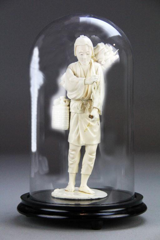 Japanese Carved Ivory OkimonoFinely