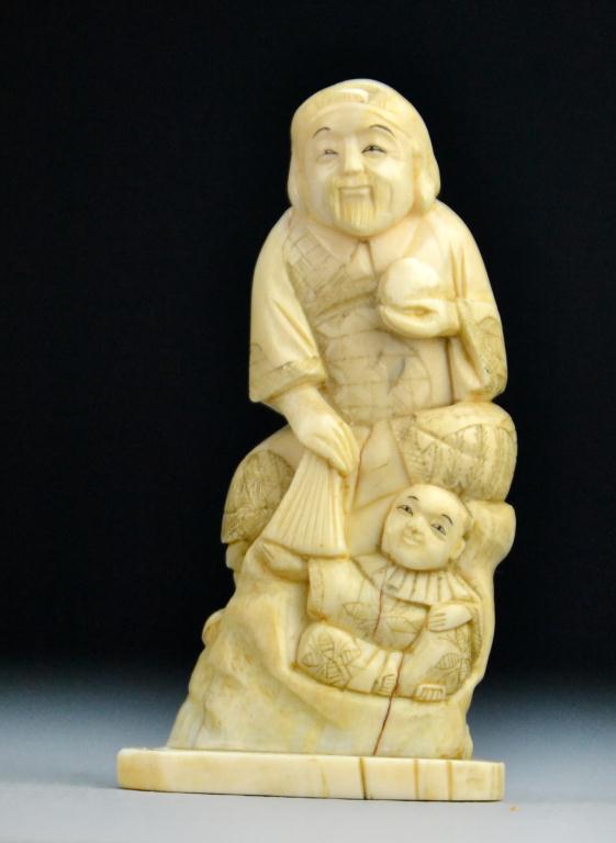 Japanese Carved Ivory OkimonoFinely
