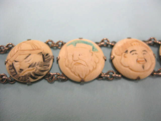 Japanese Carved Ivory & Sterling