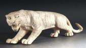 Japanese carved ivory tiger fi