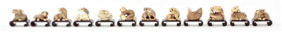 Japanese carved ivory zodiac animal