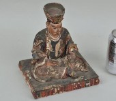 JAPANESE CARVED & POLYCHROME W