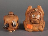 Japanese carved wood and bone