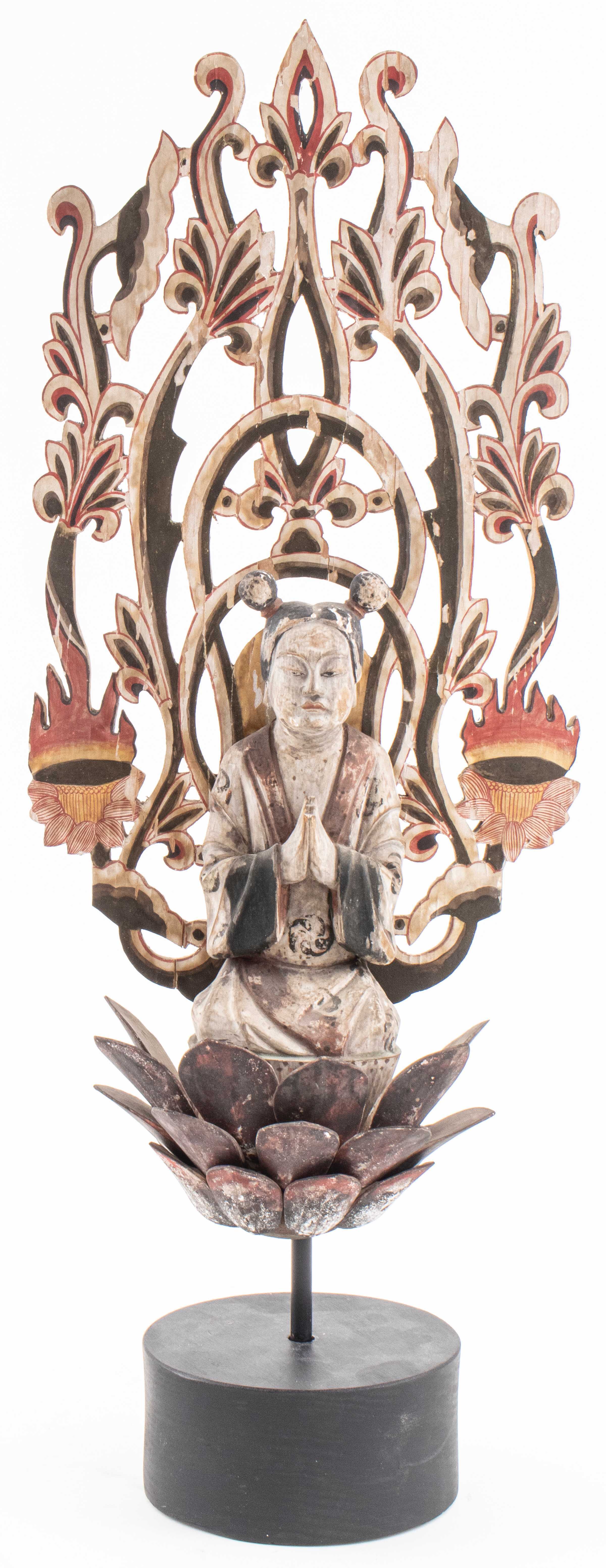 JAPANESE CARVED WOOD HORYUJI TEMPLE