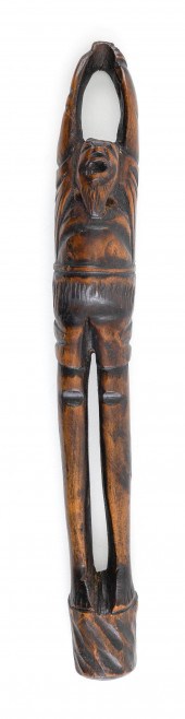 JAPANESE CARVED WOOD KISERU ZU