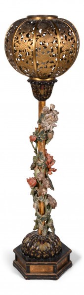 JAPANESE CARVED WOOD, LACQUER