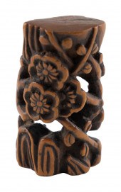 JAPANESE CARVED WOOD NETSUKE L