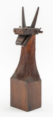 JAPANESE CARVED WOOD QILIN SCU