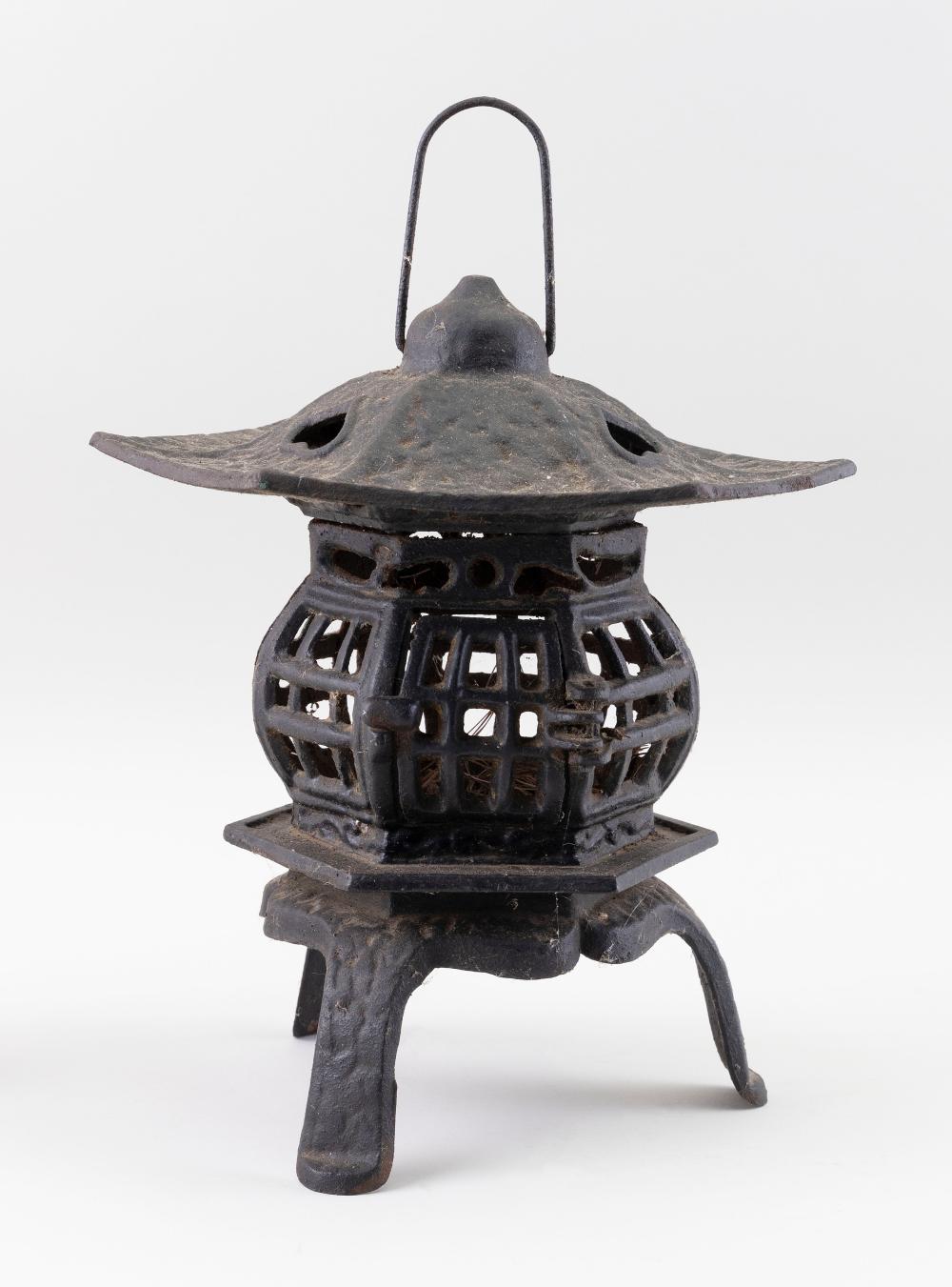 JAPANESE CAST IRON PAGODA GARDEN
