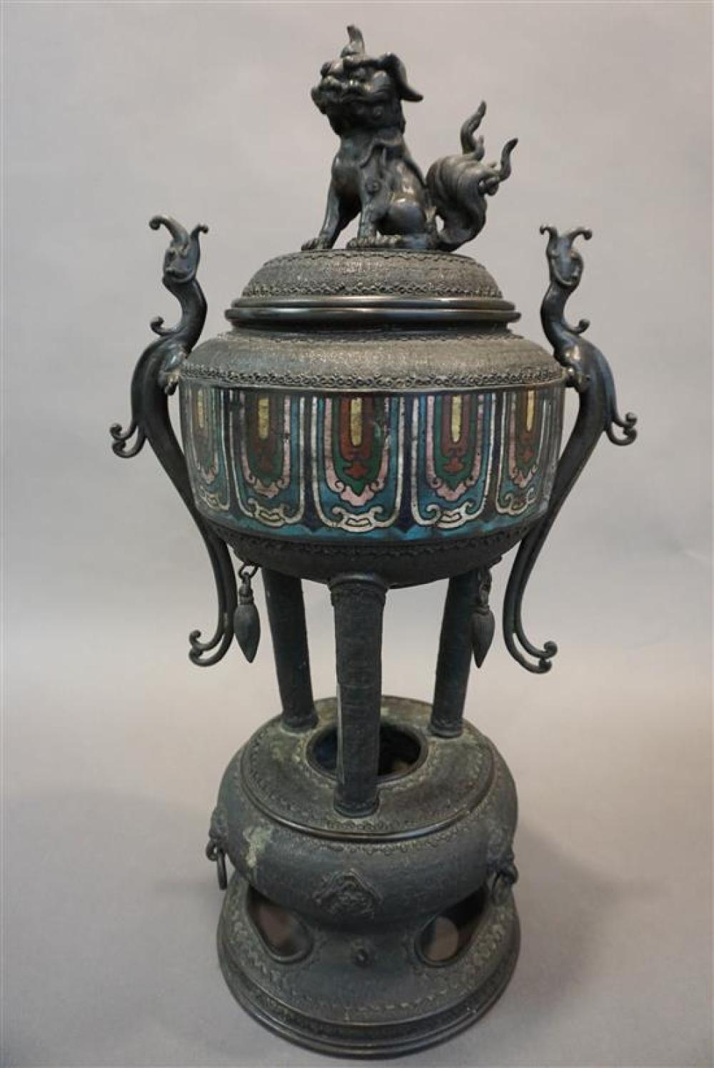 JAPANESE CHAMPLEVé BLACK PAINTED