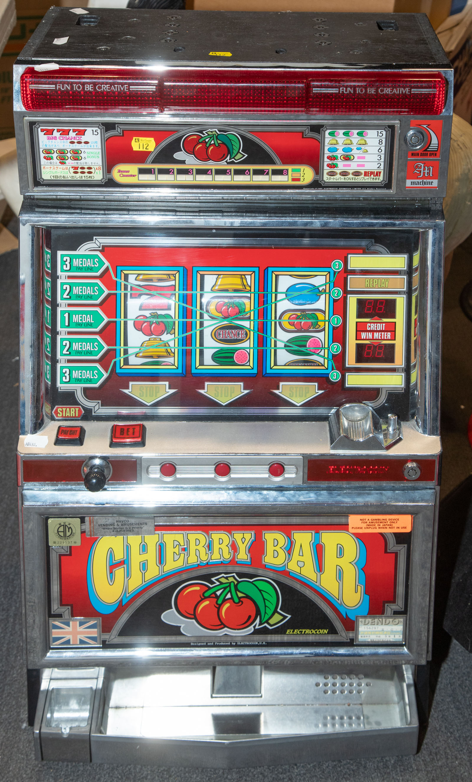 JAPANESE CHERRY BAR TOKEN SLOT